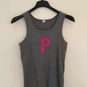 Hot Pink Pirates Bella Gray Tank Top (XXL)